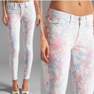 NWOT Wildfox Marianne Heartbeat Skinny Tie Dye Velour Pants Size 31